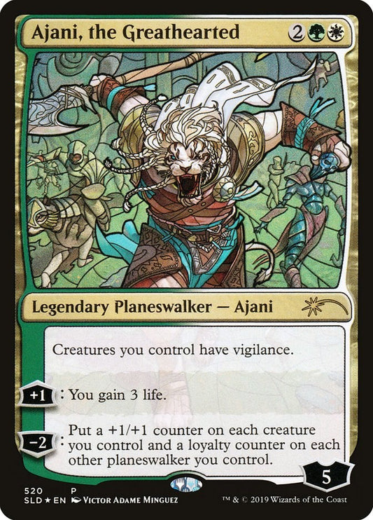 Ajani, the Greathearted (Stained Glass) [SLD - 520]