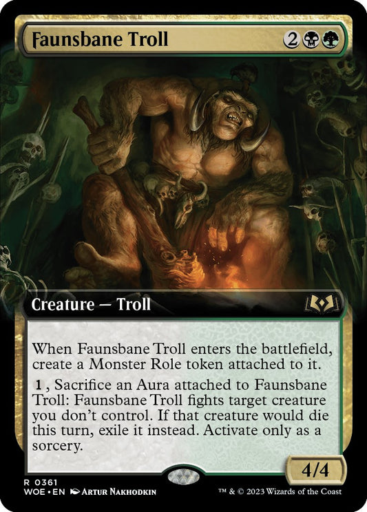 Faunsbane Troll (Extended Art) [WOE - 361]