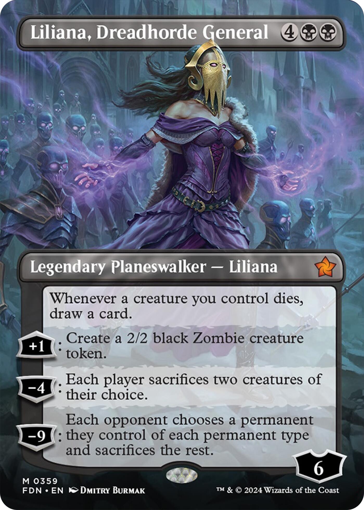 Liliana, Dreadhorde General (Borderless) [FDN - 359]
