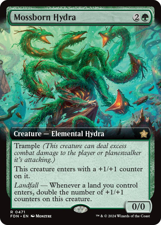 Mossborn Hydra (Extended Art) [FDN - 471]