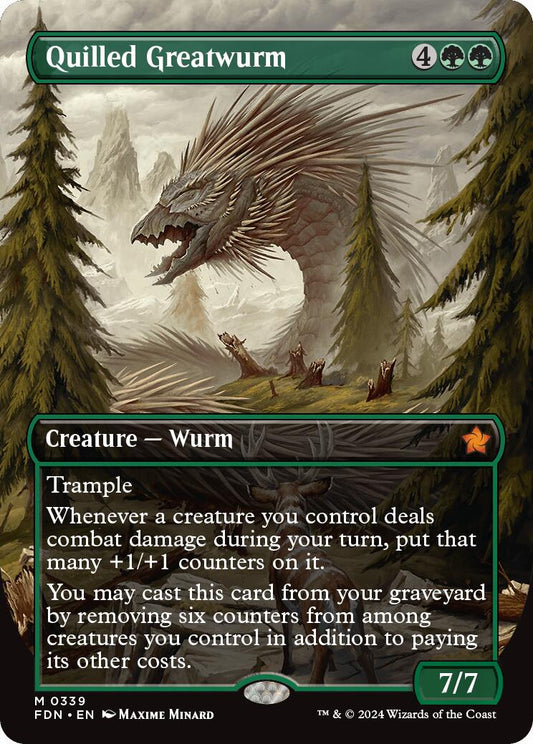 Quilled Greatwurm (Borderless) [FDN - 339]