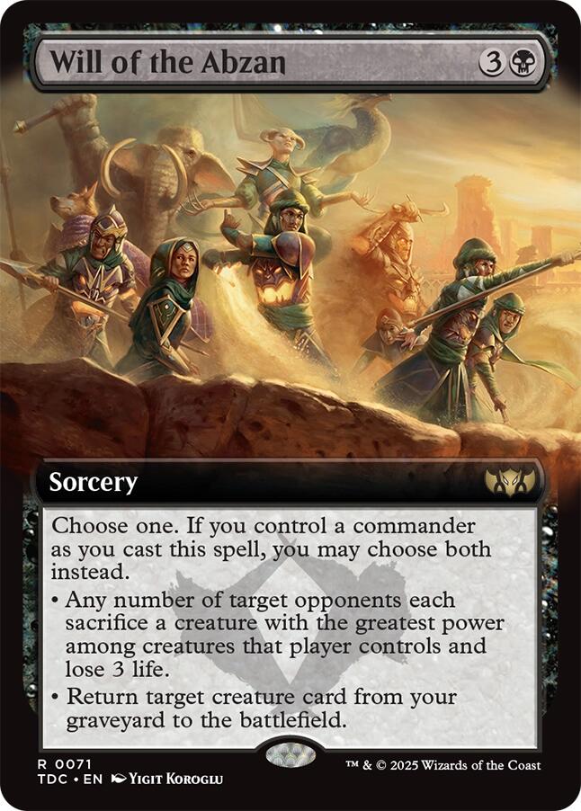 Will of the Abzan (Extended Art) [TDC - 71]