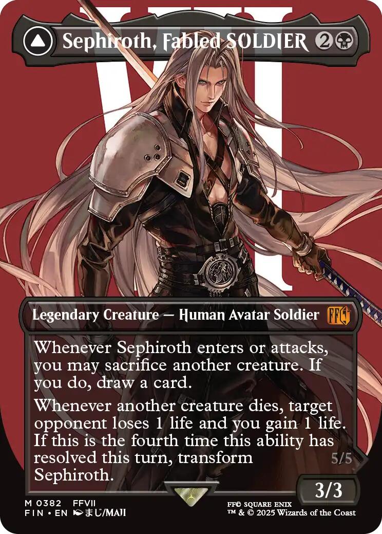 Sephiroth, Fabled SOLDIER (Borderless) (0382) [FIN - 382]
