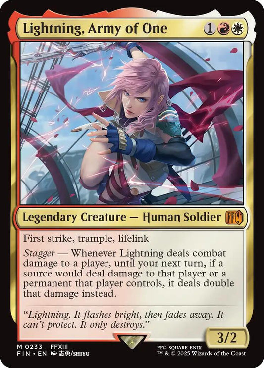 Lightning, Army of One [FIN - 233]