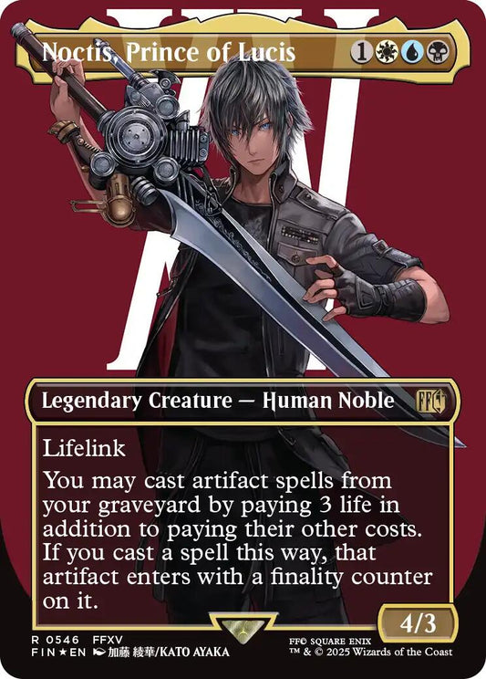 Noctis, Prince of Lucis (Borderless) (Surge Foil) [FIN - 546]