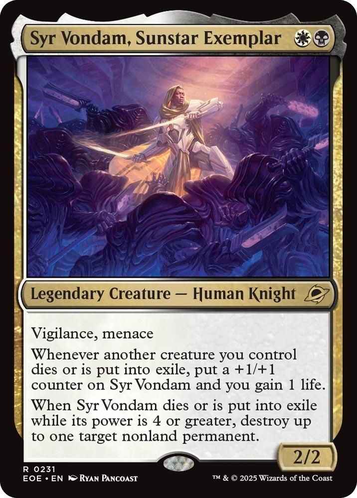 Syr Vondam, Sunstar Exemplar [EOE - 231]