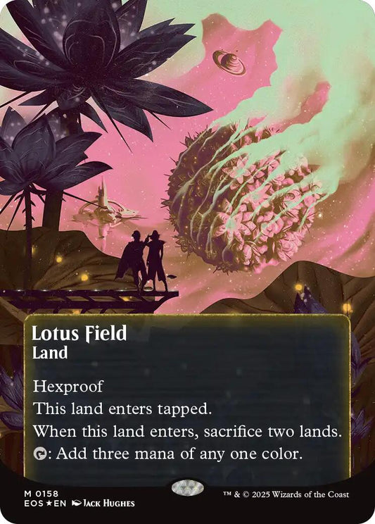 Lotus Field (0158) (Borderless) (Galaxy Foil) [EOS - 158]